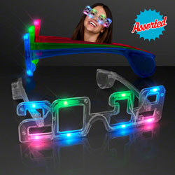 LIGHT UP Stellar Party Sunglasses Raver Light Up Flashing Blinking FUN!