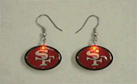 San Francisco 49ERS NFL Flashing Earrings