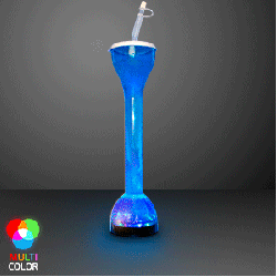 17OZ BLUE LED Flashing Light Up Yard Glass (13" Tall)