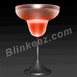 Frosted LED Light Up Flashing Margarita Glass