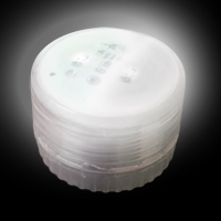 White-White Round Flashing Body Lights with Magnet