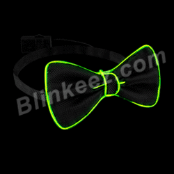 GREEN EL Bowtie Lighted Bow Tie