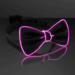 PINK EL Bowtie Lighted Bow Tie