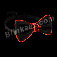 RED EL Bowtie Lighted Bow Tie