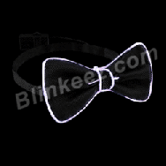 WHITE EL Bowtie Lighted Bow Tie