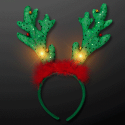 LED Jingle Bells Reindeer Antlers 