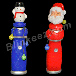 Spinning Christmas Toy LED Wands with Flashing Orbiting LEDs
