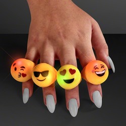 EMOJI Faces Flashing Fun Soft Rings