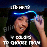 Light Up Black Baseball Cap with Flashing LEDS
