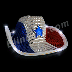 flashing cowboy hats
