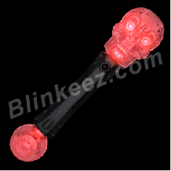 Halloween LED Crystal Skull Flashing Toy Wand with Sound & Lights