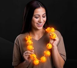 Halloween Light Up Pumpkin Necklace