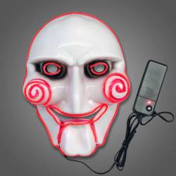 Jigsaw Mask EL Wire Light Up Halloween Mask