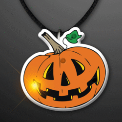 Happy Pumpkin Halloween Flashing Body Light Necklace