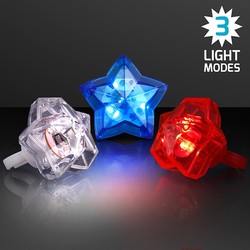 4TH OF JULY LED Star Blinky Rings