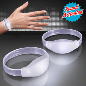 White Sound Activated Led Flashing Bracelets Blinkeez White Sound Activated Led Flashing Bracelets
