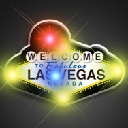 "Welcome To Las Vegas" LED Light Up Blinky Pins