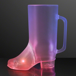 Light Up Beer Boot Mug Drinking Glass