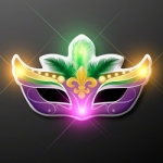 MARDI GRAS LED Carnival Mask Light Up Blinky Pins