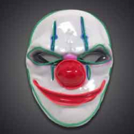 Light Up Scary Clown Mask Halloween Angry Clown EL Wire Mask