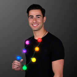 Rainbow Party Light Globes Necklace