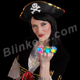 Assorted Huge Gem LightUp Flashing LED Rings