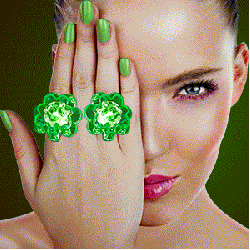 LED Shamrock Blinky Rings