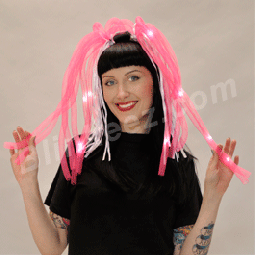 Pink Flashing LED Noodle Light Up Headbands
