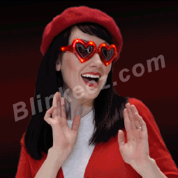 Heart Shaped Red LED LightUp Flashing Sunglasses