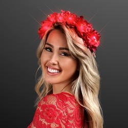 RED LED Flower Halo Crown Headband