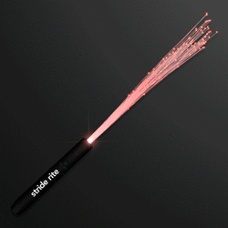 LED Flashing Light Wand with Fiber Optic MULTICOLOR LEDs