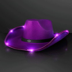 Purple Light Up LED Cowboy Hat