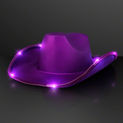 Purple Light Up LED Cowboy Hat