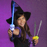 Flashing Halloween Assorted Fiber Optic Light Wands