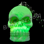 Flashing LED Soft Skeleton Skull Bead Necklace
