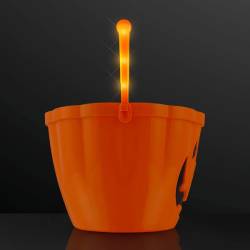 LED Pumpkin Trick-Or-Treat Halloween Candy Bucket