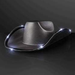 Silver Light Up Cowboy Hat