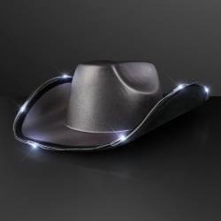 Silver Light Up Cowboy Hat