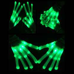 GREEN led gloves